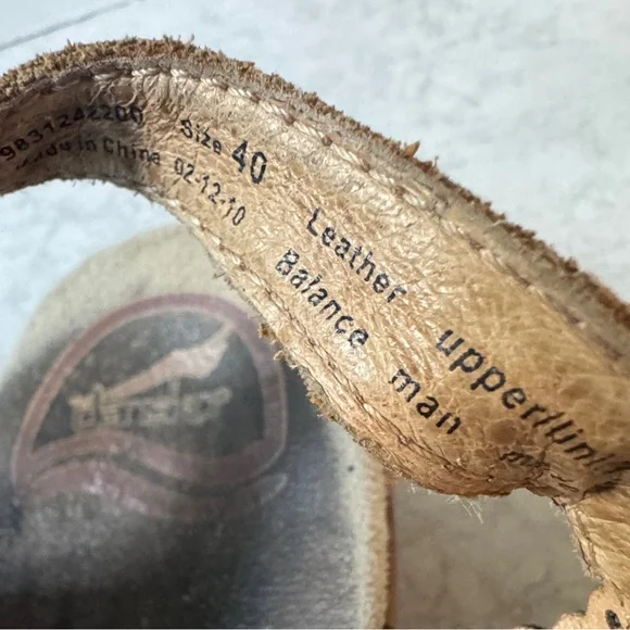 Dansko Sakura Brown Cutout Leather Slingback Block Heel Sandals CLOGS wedges 9.5 - Picture 10 of 11